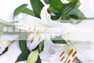 命运-冠位指定的文化创新：文化与社会的变革