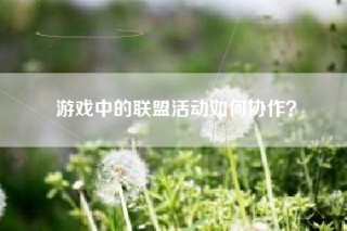 游戏中的联盟活动如何协作？