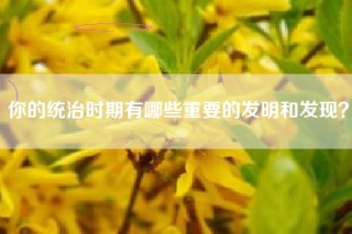 你的统治时期有哪些重要的发明和发现？