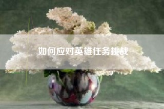 如何应对英雄任务挑战