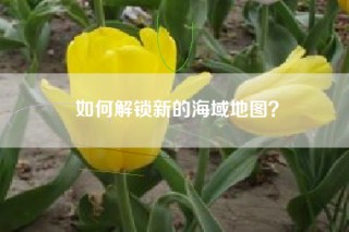 如何解锁新的海域地图？