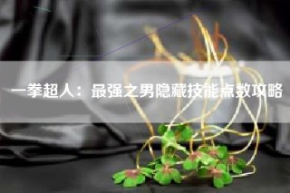 一拳超人：最强之男隐藏技能点数攻略