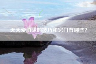 天天爱消除的技巧和窍门有哪些？