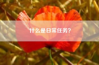 什么是日常任务？