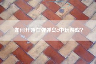 如何开始在弹弹岛2中玩游戏？