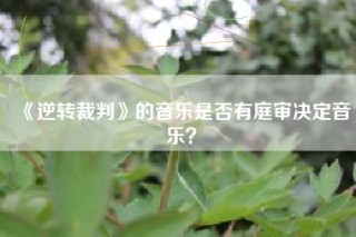 《逆转裁判》的音乐是否有庭审决定音乐？