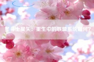圣斗士星矢：重生中的联盟系统如何？