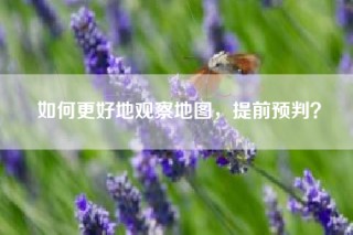 如何更好地观察地图，提前预判？