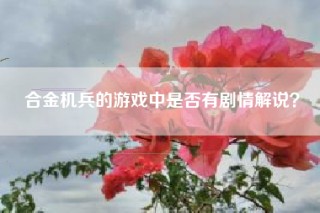 合金机兵的游戏中是否有剧情解说？