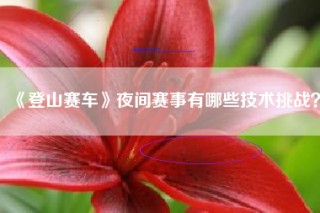 《登山赛车》夜间赛事有哪些技术挑战？