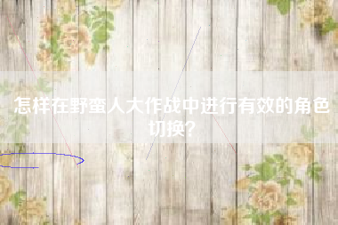 怎样在野蛮人大作战中进行有效的角色切换？  第1张