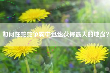 如何在蛇蛇争霸中迅速获得最大的地盘？  第1张