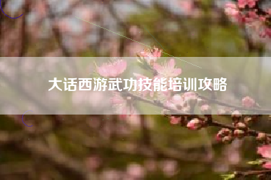 大话西游武功技能培训攻略  第1张