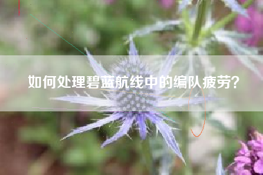 如何处理碧蓝航线中的编队疲劳？  第1张