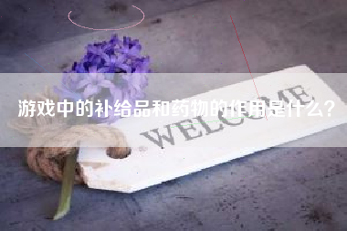 游戏中的补给品和药物的作用是什么？