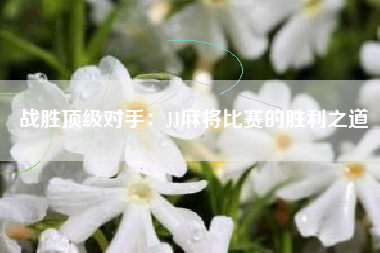 战胜顶级对手：JJ麻将比赛的胜利之道  第1张