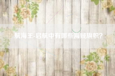 航海王-启航中有哪些海贼旗帜？  第1张