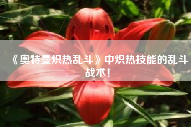 《奥特曼炽热乱斗》中炽热技能的乱斗战术！  第1张