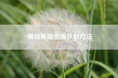 解锁高级资源获取方法  第1张