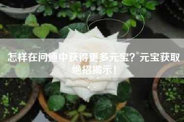 怎样在问道中获得更多元宝？元宝获取绝招揭示！  第1张