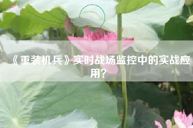 《重装机兵》实时战场监控中的实战应用？  第1张