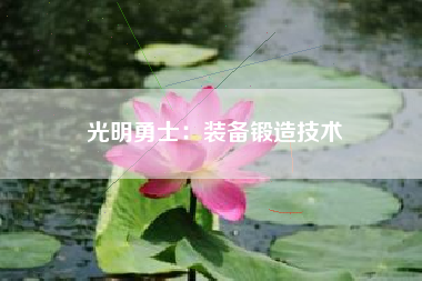 光明勇士：装备锻造技术  第1张