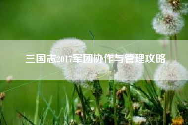 三国志2017军团协作与管理攻略  第1张