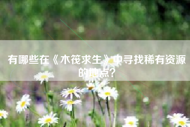 有哪些在《木筏求生》中寻找稀有资源的地点？  第1张