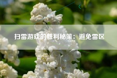扫雷游戏的胜利秘策：避免雷区  第1张
