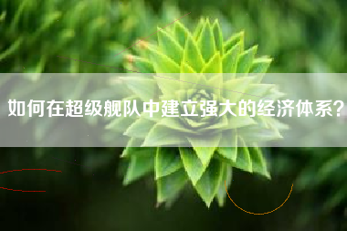 如何在超级舰队中建立强大的经济体系？  第1张