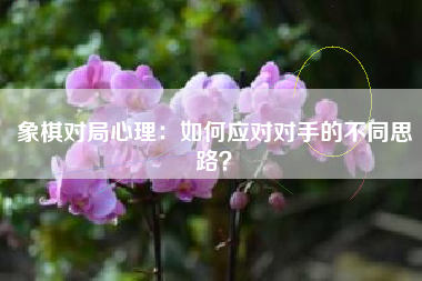 象棋对局心理：如何应对对手的不同思路？  第1张