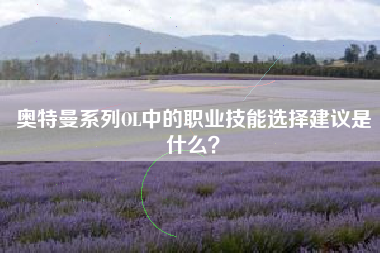 奥特曼系列OL中的职业技能选择建议是什么？  第1张