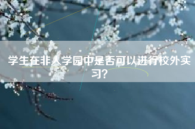 学生在非人学园中是否可以进行校外实习？  第1张
