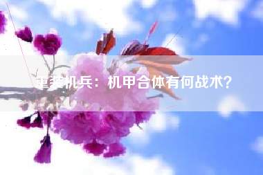 重装机兵：机甲合体有何战术？  第1张