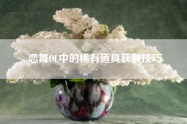 恋舞OL中的稀有道具获取技巧  第1张