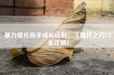 暴力魔托高手成长计划：《魔托之刃3》全攻略！  第1张