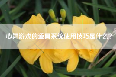 心舞游戏的道具系统使用技巧是什么？  第1张
