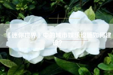 《迷你世界》中的城市娱乐设施如何建设？  第1张